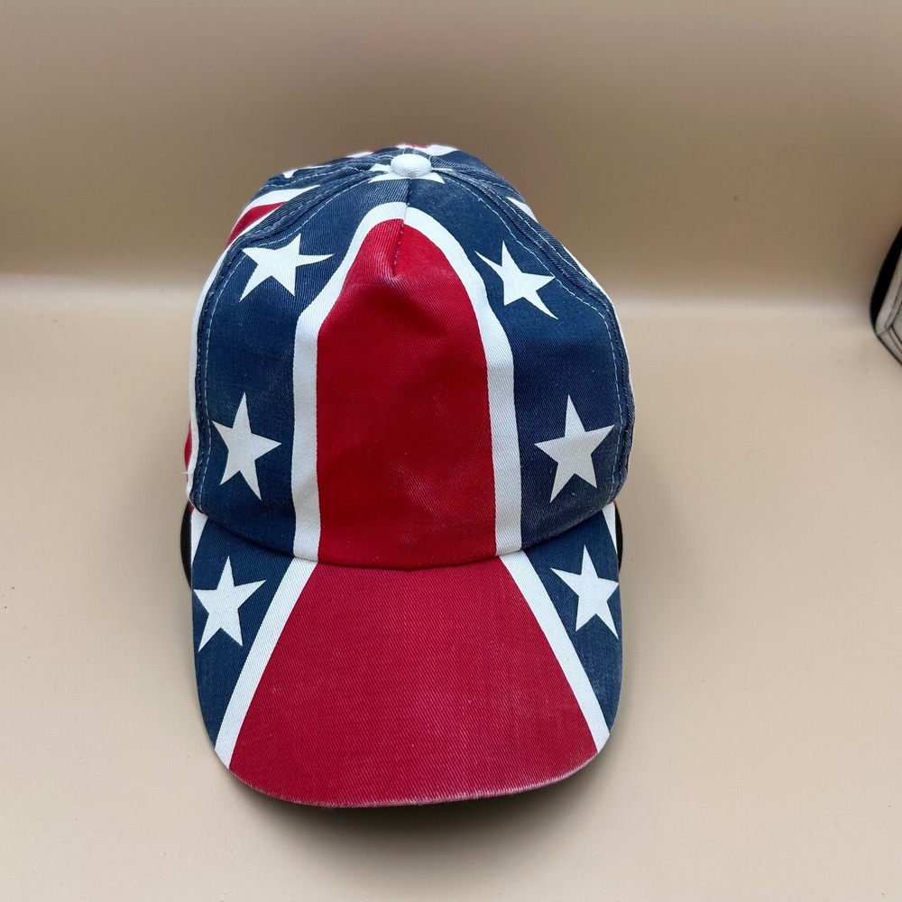 Vintage Capsmith Flag Snapback Hat Red White Blue Cotton Cap